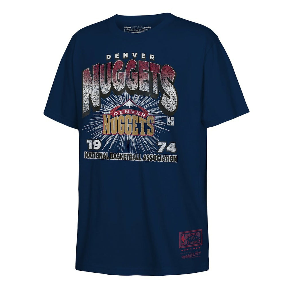 Mitchell & Ness - Denver Nuggets Hardwood Classics Vintage Hoopster T-Shirt - Navy