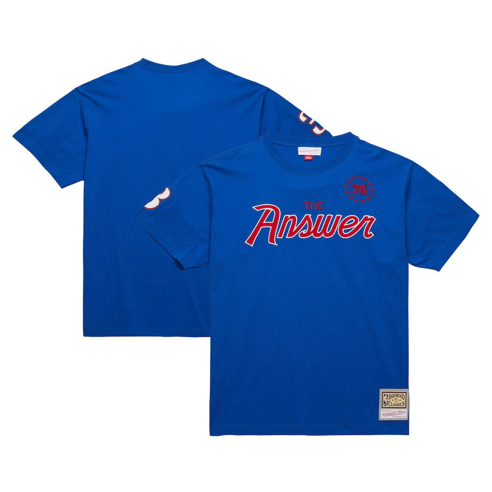 Mitchell & Ness - Allen Iverson Philadelphia 76ers Premium Nickname T-Shirt - Royal