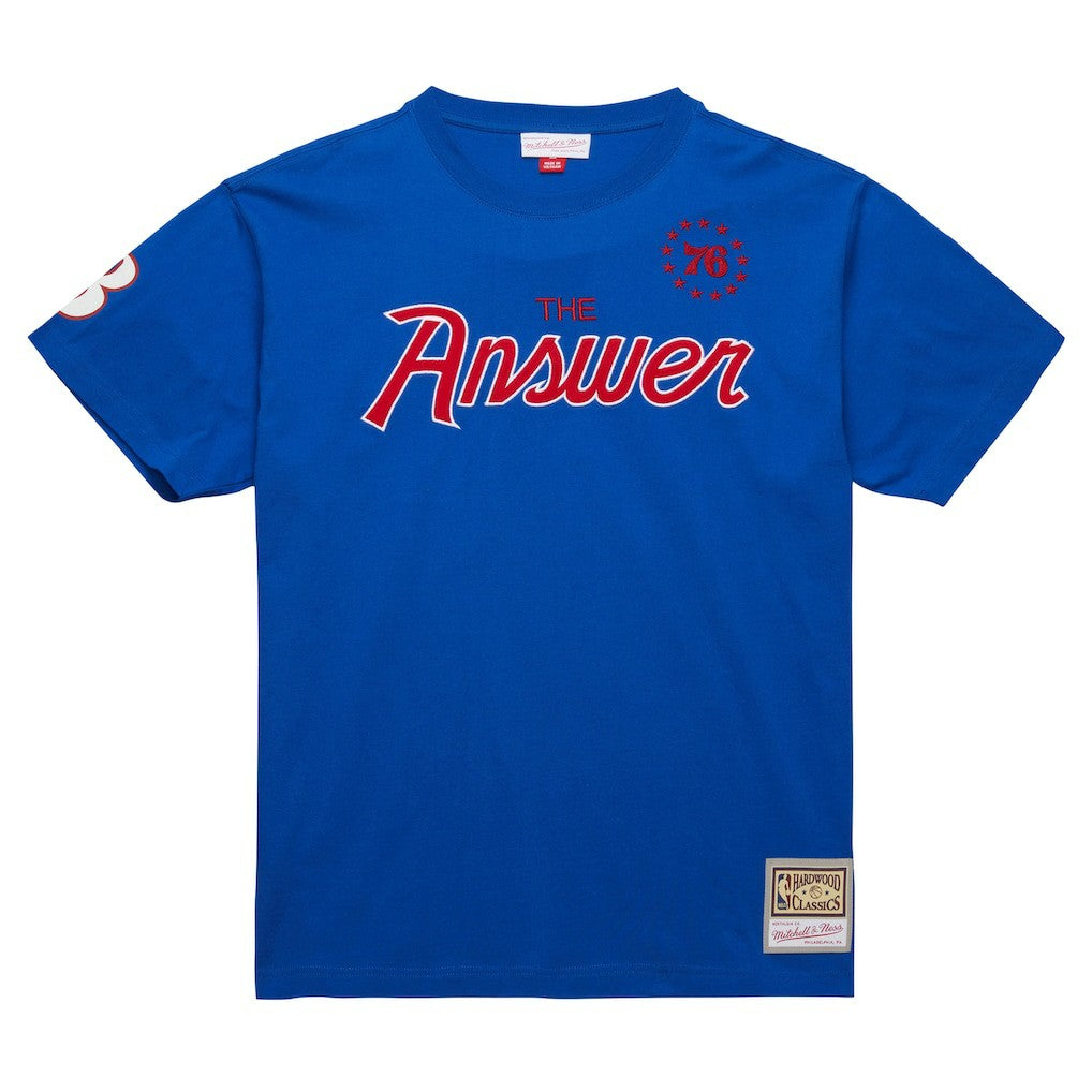 Mitchell & Ness - Allen Iverson Philadelphia 76ers Premium Nickname T-Shirt - Royal