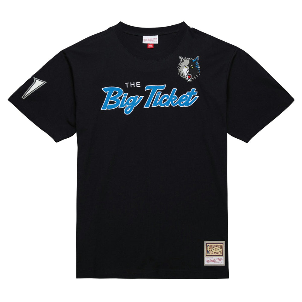 Mitchell & Ness - Kevin Garnett Minnesota Timberwolves Premium Nickname T-Shirt - Black