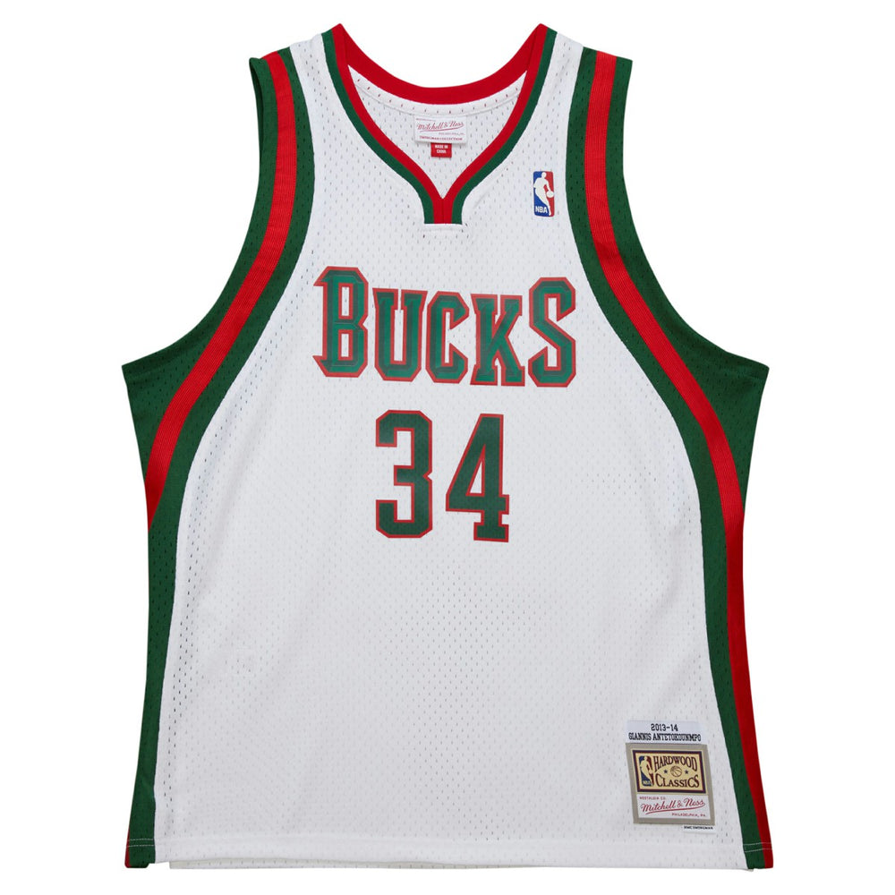 Mitchell & Ness - Giannis Antetokounmpo Milwaukee Bucks 2013/14 Hardwood Classics Swingman Jersey - White