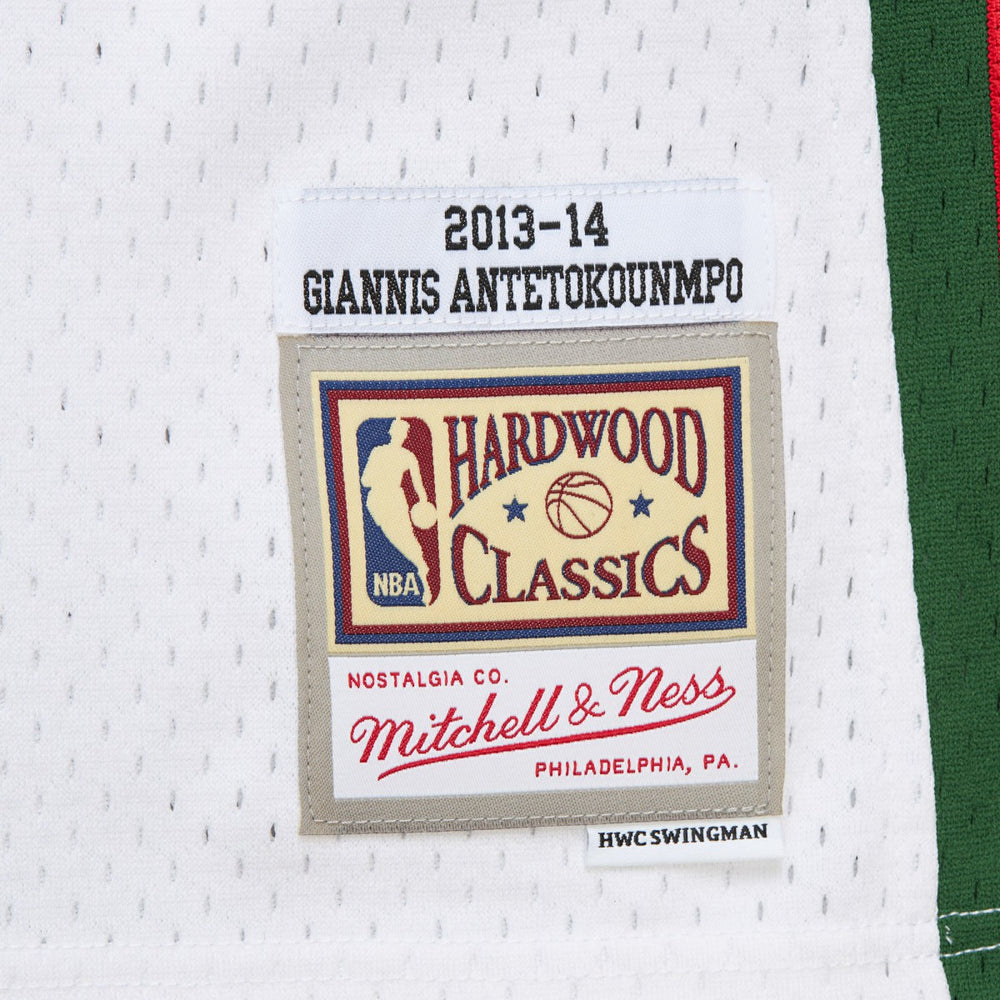 Mitchell & Ness - Giannis Antetokounmpo Milwaukee Bucks 2013/14 Hardwood Classics Swingman Jersey - White