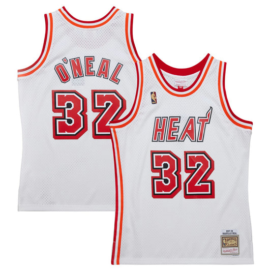 Shaquille O'Neal Miami Heat 2007/08 Hardwood Classics Swingman Jersey - White | NBA Jerseys