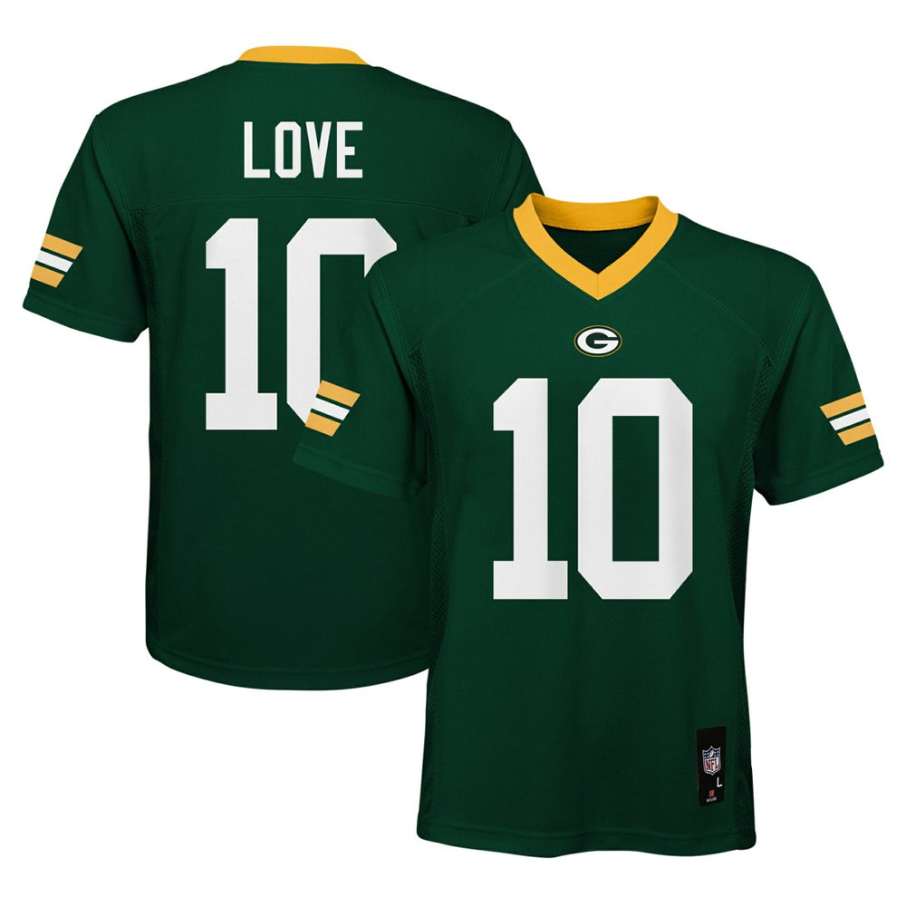 Jordan Love Green Bay Packers Youth Replica Player Jersey Green - NFL
