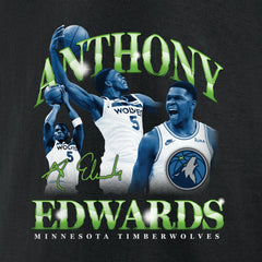 NBA - Anthony Edwards Minnesota Timberwolves Retro '90s T-Shirt - Black
