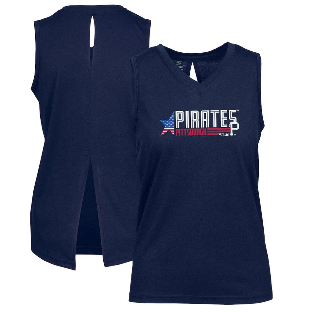 Pittsburgh Pirates Levelwear Women's Paisley Independence Aviation Tank Top Lifestyle