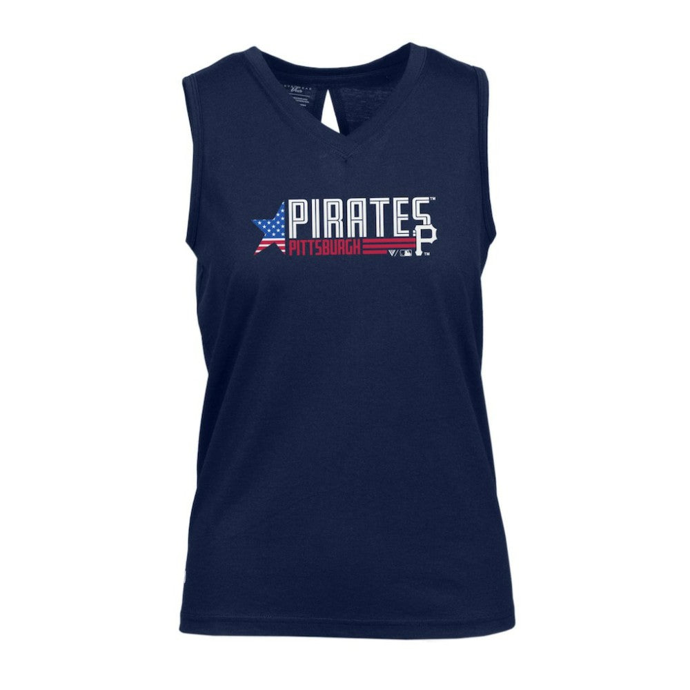 Pittsburgh Pirates Levelwear Women's Paisley Independence Aviation Tank Top Lifestyle
