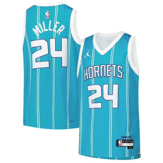 Brandon Miller Charlotte Hornets Youth Swingman Jersey - Icon Edition - Teal | NBA Jerseys