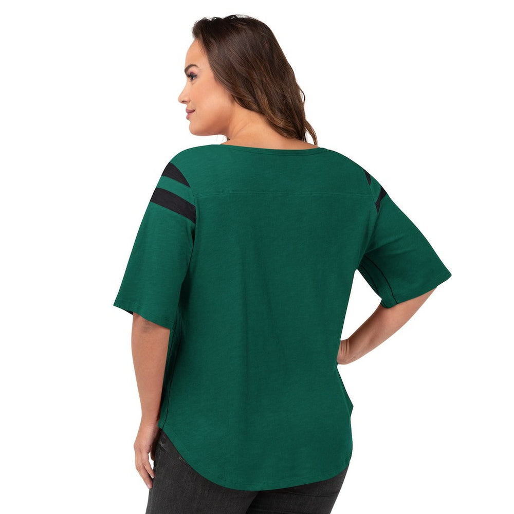 New York Jets G-III 4Her by Carl Banks Women's Plus Size Linebacker T-Shirt Green - NFL