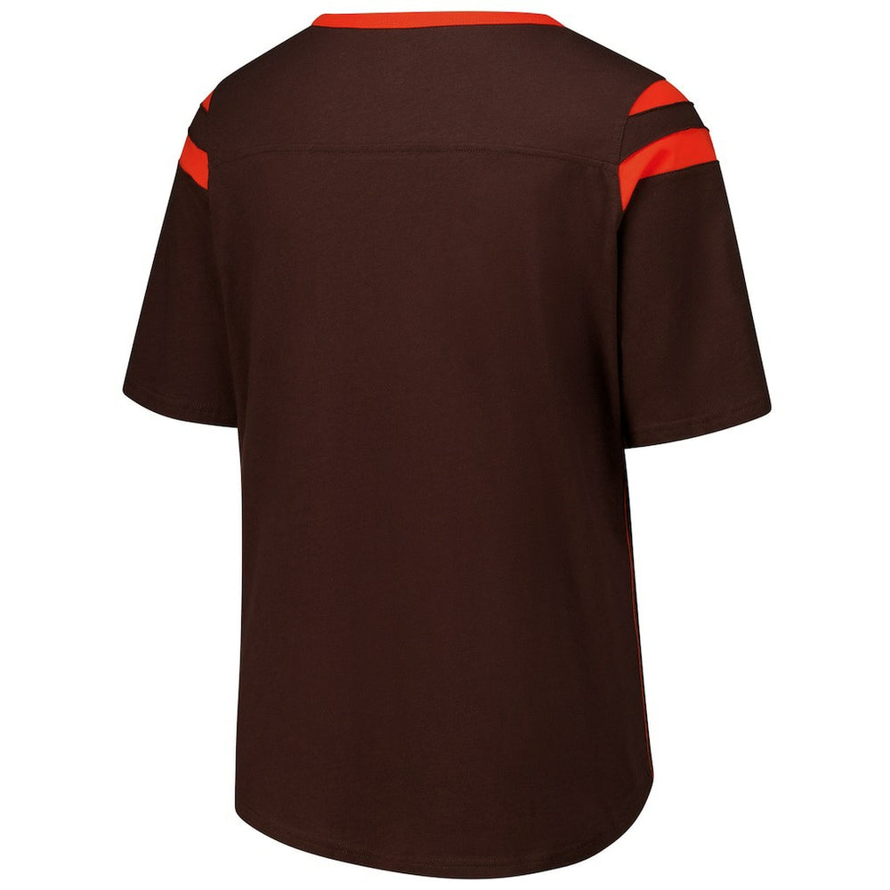 Cleveland Browns G-III 4Her by Carl Banks Women's Plus Size Linebacker T-Shirt Brown - NFL