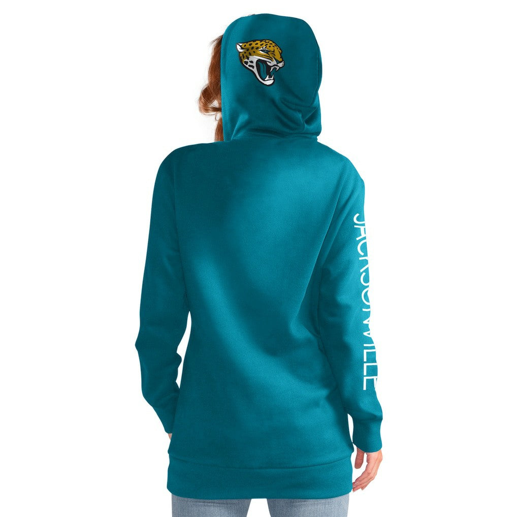 Jacksonville Jaguars G-III 4Her by Carl Banks Women's Extra Inning Pullover Hoodie Teal - NFL