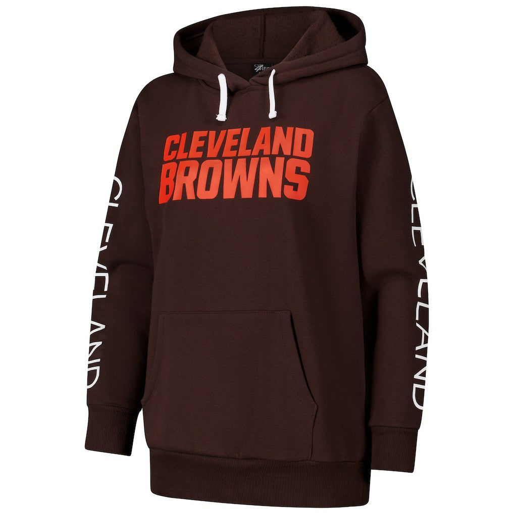 Cleveland Browns G-III 4Her by Carl Banks Women's Extra Inning Pullover Hoodie Brown - NFL