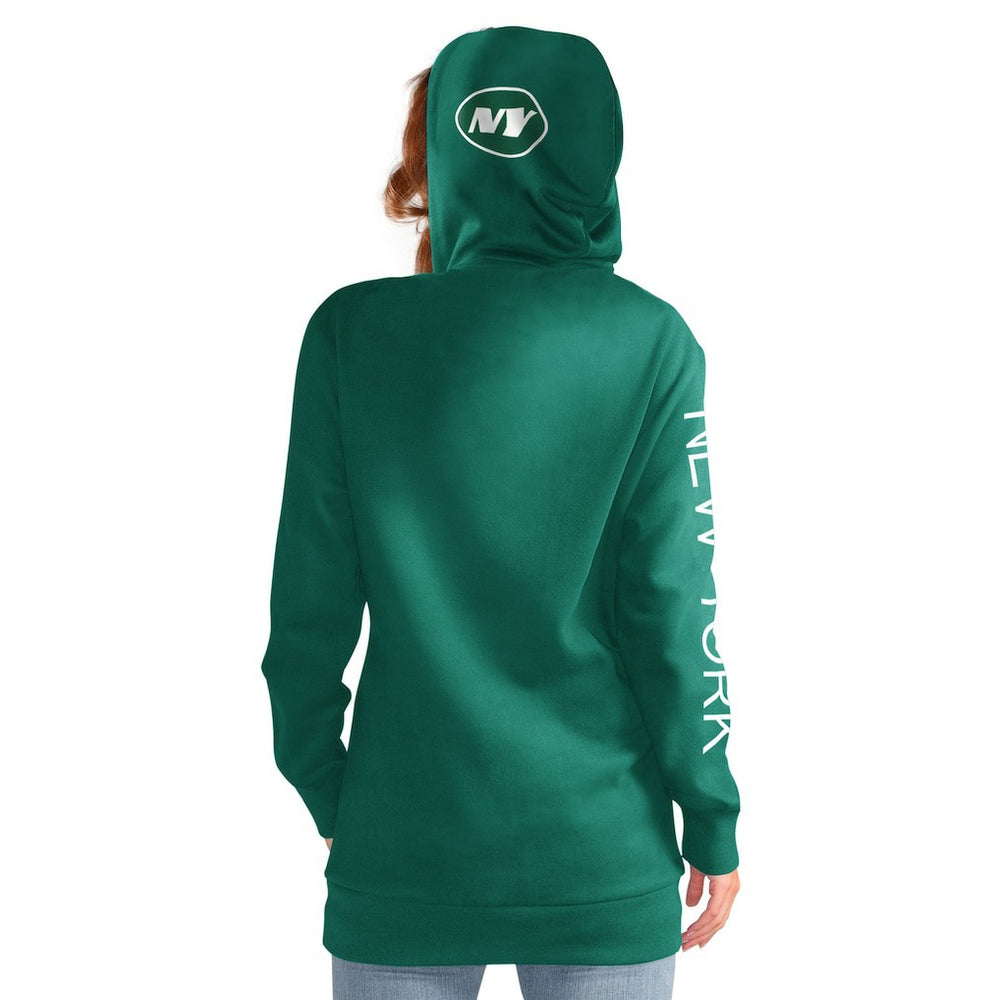 New York Jets G-III 4Her by Carl Banks Women's Extra Inning Pullover Hoodie Green - NFL