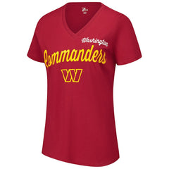 Washington Commanders G-III 4Her by Carl Banks Women's Post Season V-Neck T-Shirt Burgundy - NFL