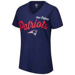 New England Patriots G-III 4Her by Carl Banks Women's Post Season V-Neck T-Shirt Navy - NFL