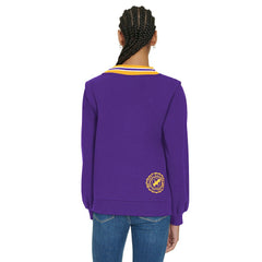 Minnesota Vikings Tommy Hilfiger Women's Alice V-Neck Pullover Sweatshirt Purple - NFL