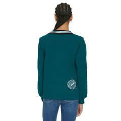 Philadelphia Eagles Tommy Hilfiger Women's Alice V-Neck Pullover Sweatshirt Midnight Green - NFL