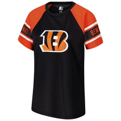 Cincinnati Bengals Starter Women's 1st Rounder Color Block Raglan Top Black - NFL