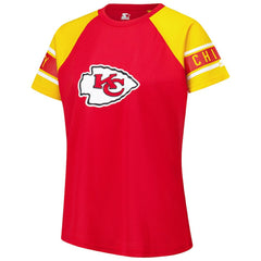 Kansas City Chiefs Starter Women's 1st Rounder Color Block Raglan Top Red - NFL