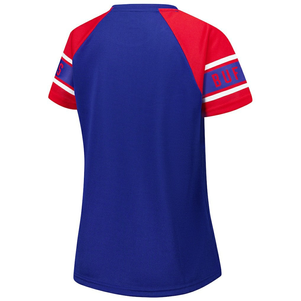 Buffalo Bills Starter Women's 1st Rounder Color Block Raglan Top Royal - NFL