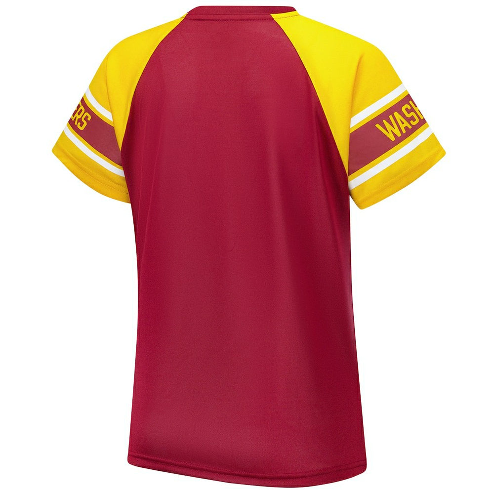 Washington Commanders Starter Women's 1st Rounder Color Block Raglan Top Burgundy - NFL