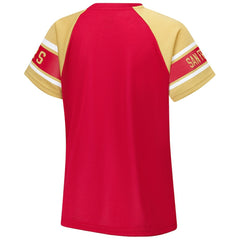San Francisco 49ers Starter Women's 1st Rounder Color Block Raglan Top Red - NFL