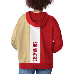 San Francisco 49ers Starter Women's Power Move Long Sleeve Pullover Hoodie Scarlet - NFL