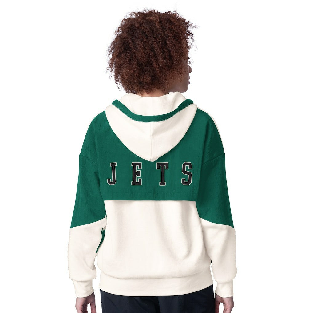 New York Jets Starter Women's Scrimmage Full-Zip Hoodie White - NFL