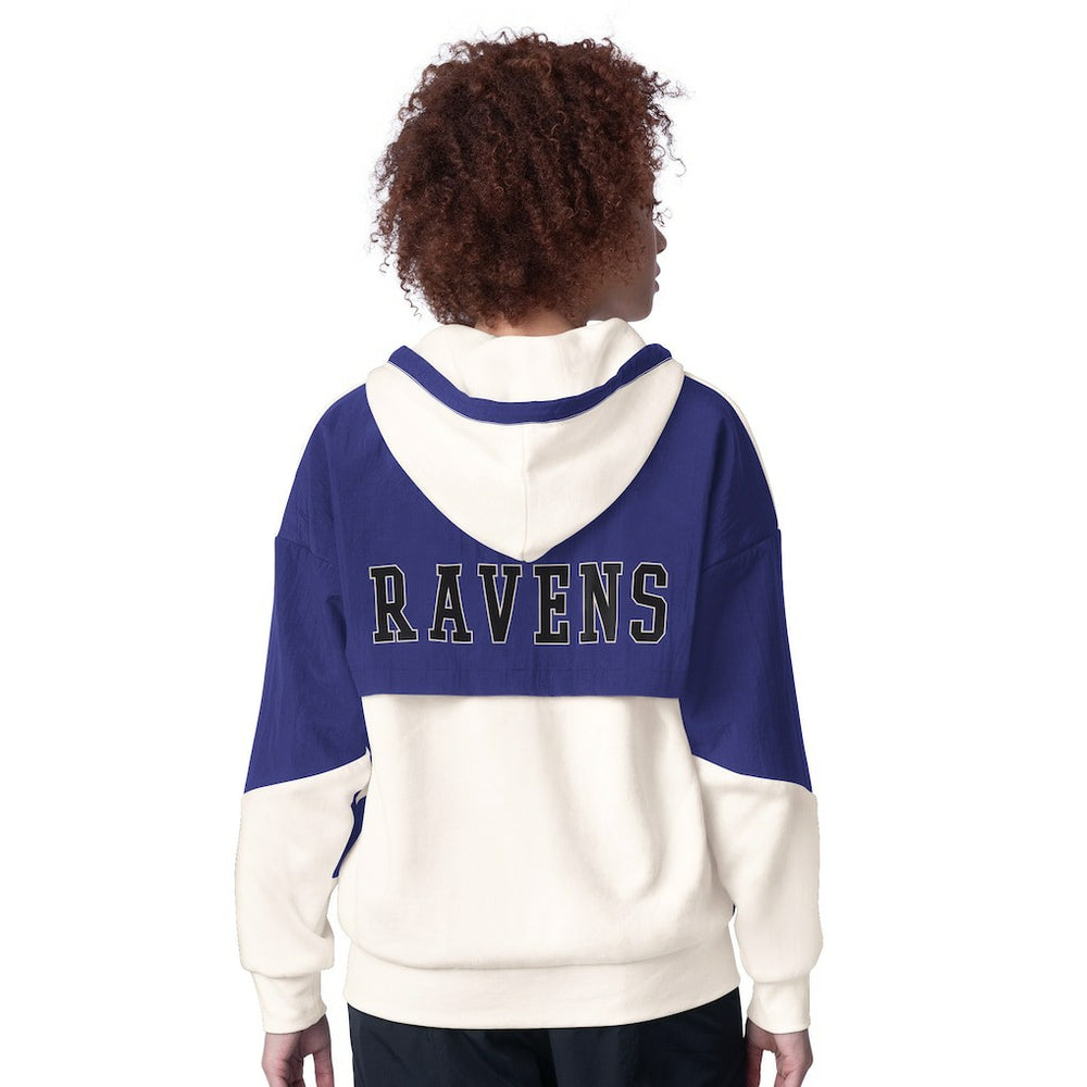 Baltimore Ravens Starter Women's Scrimmage Full-Zip Hoodie White - NFL