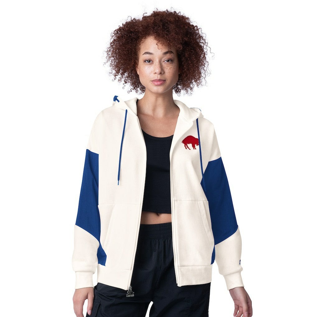 Buffalo Bills Starter Women's Scrimmage Full-Zip Hoodie White - NFL
