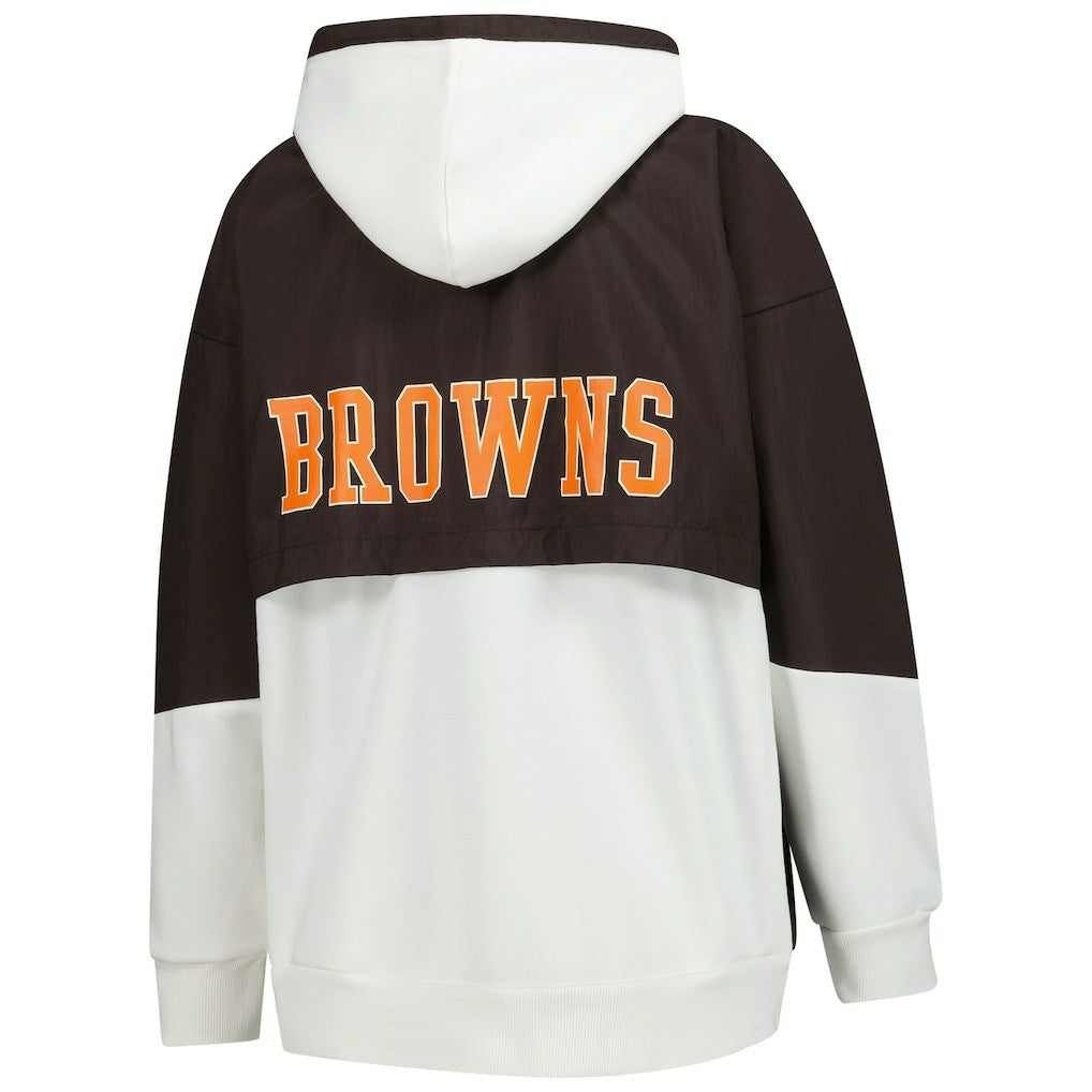 Cleveland Browns Starter Women's Scrimmage Full-Zip Hoodie White - NFL