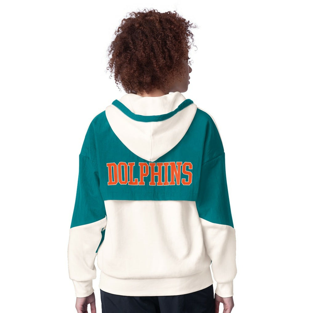 Miami Dolphins Starter Women's Scrimmage Full-Zip Hoodie White - NFL