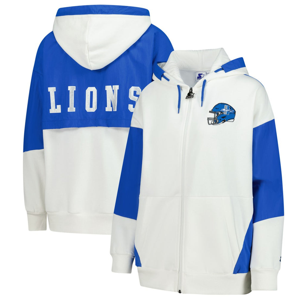 Detroit Lions Starter Women's Scrimmage Full-Zip Hoodie White - NFL