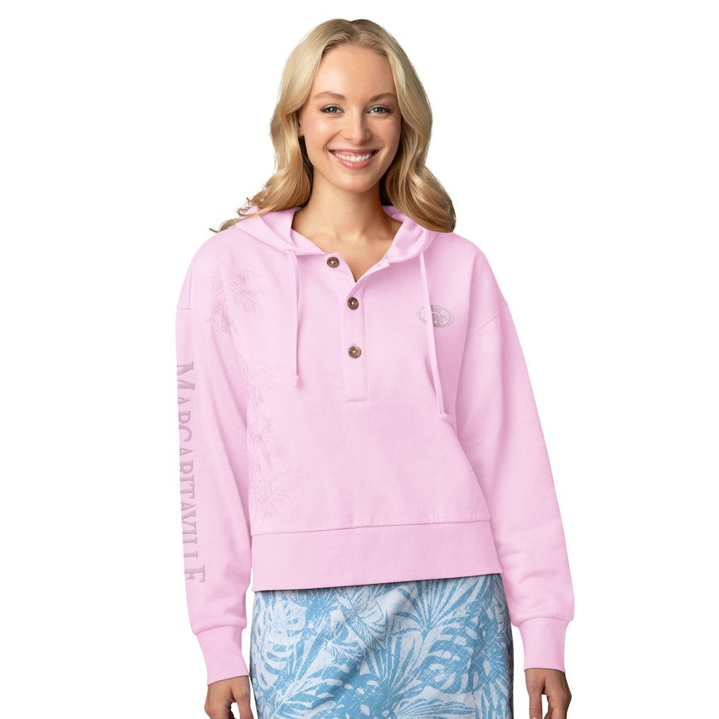 San Francisco 49ers Margaritaville Women's Island Dream Solid Pullover Hoodie Pink - NFL