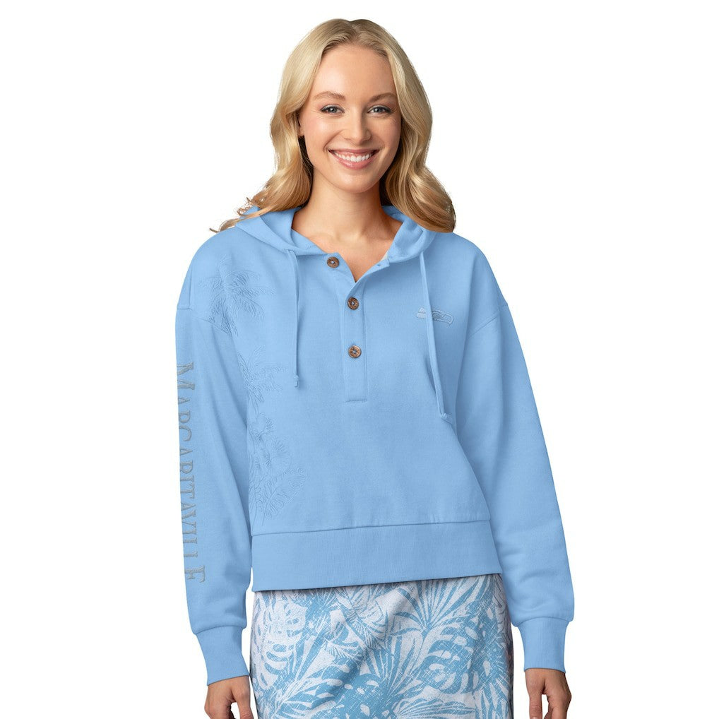 Seattle Seahawks Margaritaville Women's Island Dream Solid Pullover Hoodie Blue - NFL
