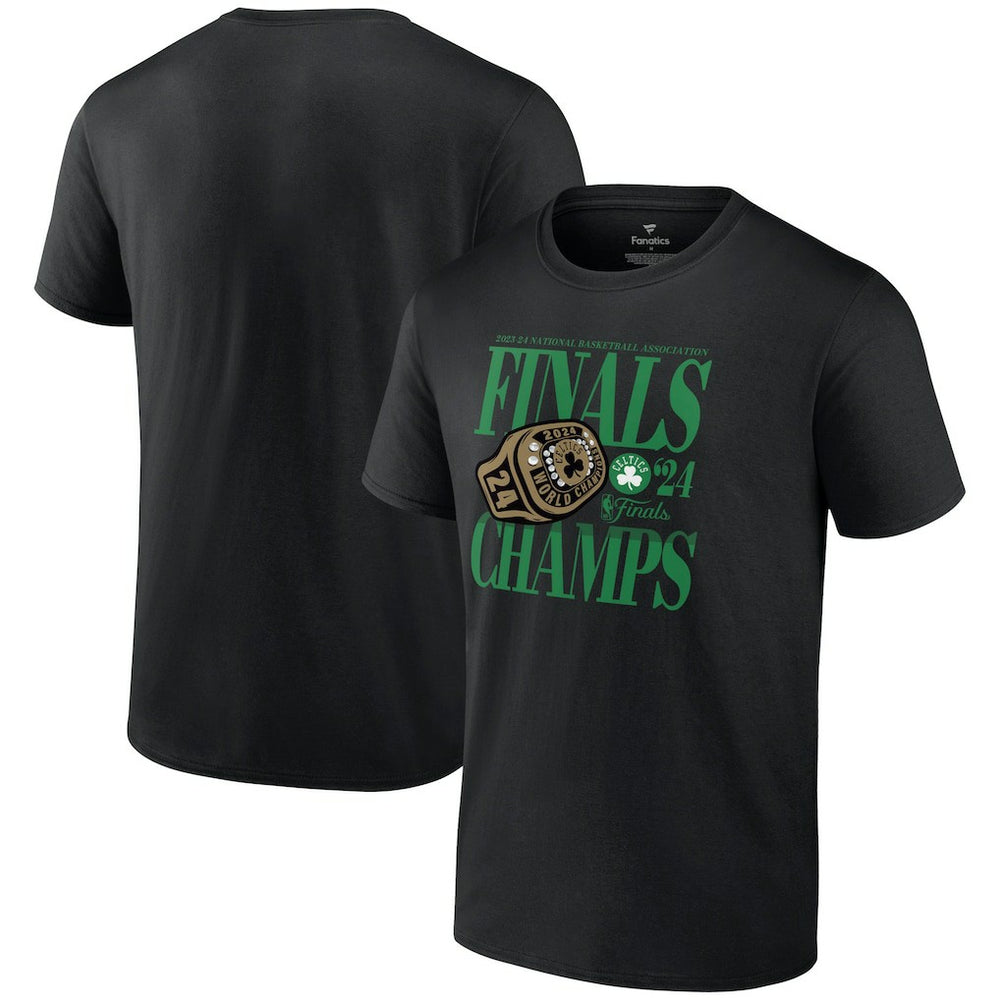 Fanatics - Boston Celtics 2024 NBA Finals Champions Ball Screen Ring T-Shirt - Black