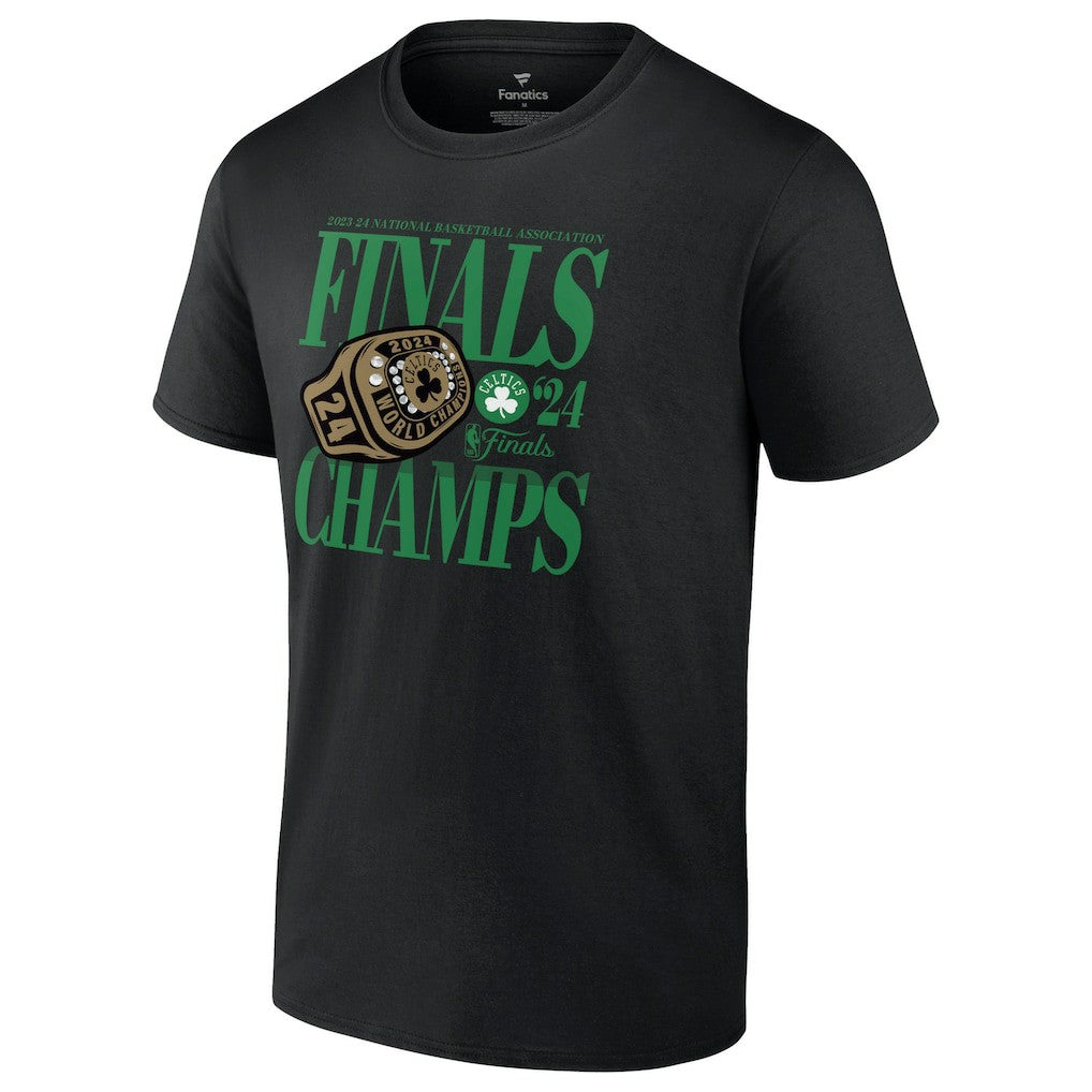 Fanatics - Boston Celtics 2024 NBA Finals Champions Ball Screen Ring T-Shirt - Black
