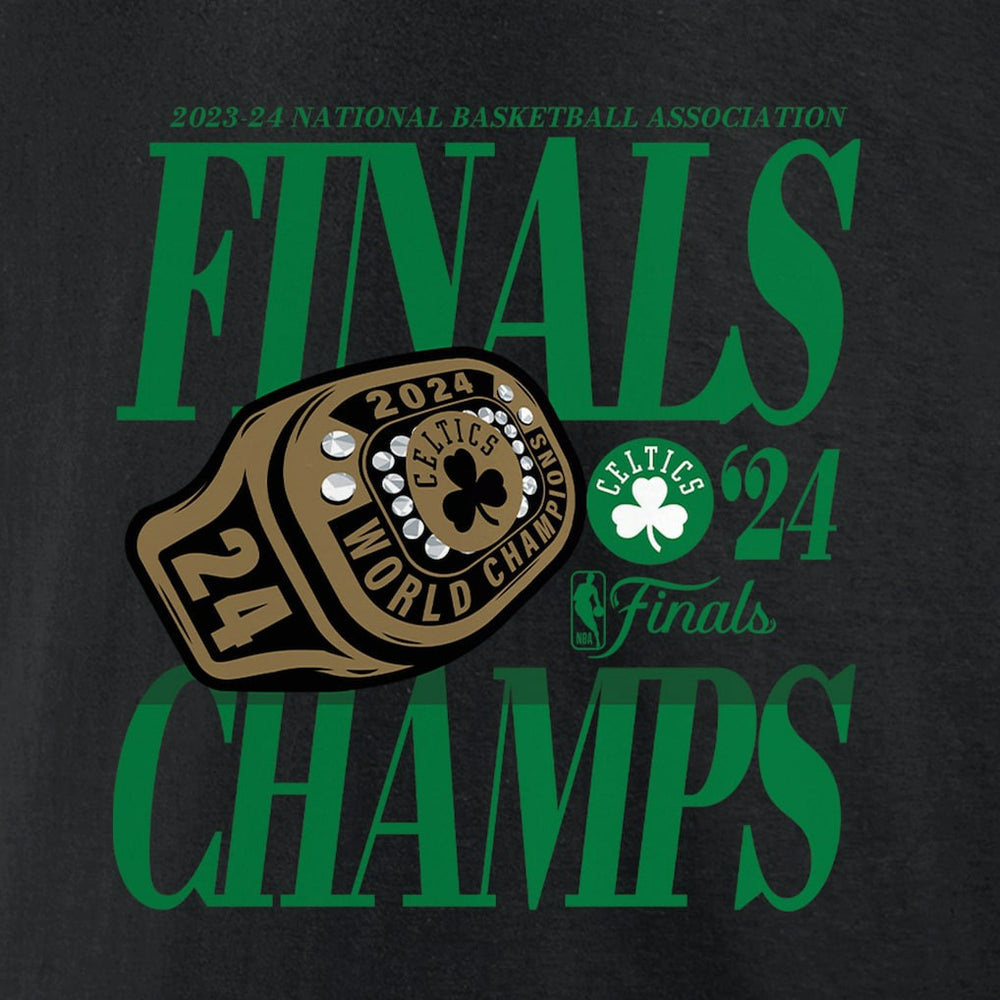 Fanatics - Boston Celtics 2024 NBA Finals Champions Ball Screen Ring T-Shirt - Black