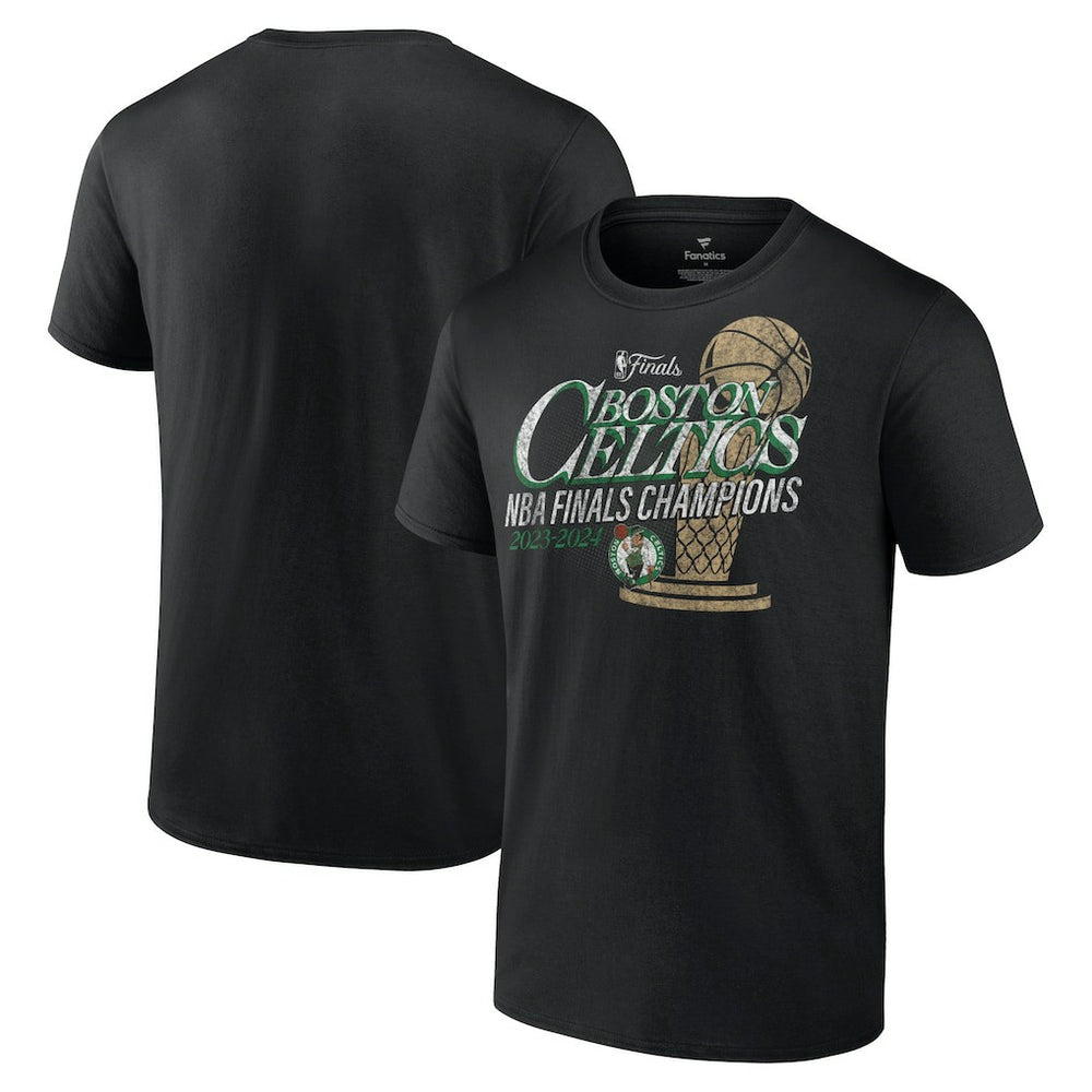 Fanatics - Boston Celtics 2024 NBA Finals Champions Fast Break Finish Trophy T-Shirt - Black