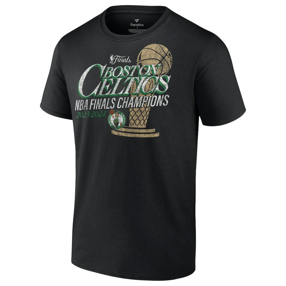 Fanatics - Boston Celtics 2024 NBA Finals Champions Fast Break Finish Trophy T-Shirt - Black