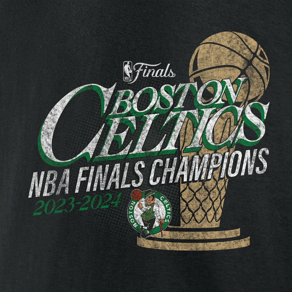 Fanatics - Boston Celtics 2024 NBA Finals Champions Fast Break Finish Trophy T-Shirt - Black