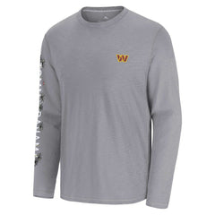 Washington Commanders Oasis Endzone Lux Long Sleeve T-Shirt Gray - Tommy Bahama