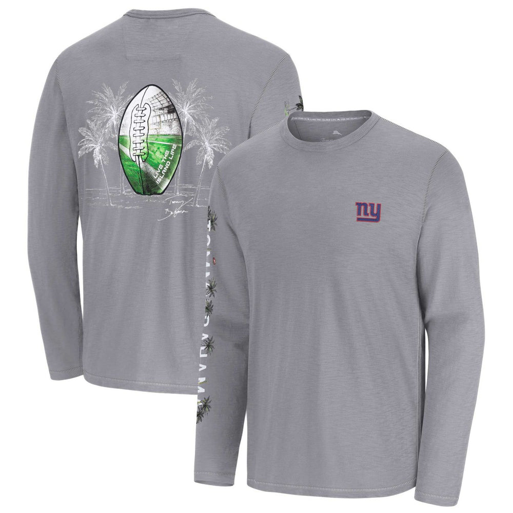 New York Giants Oasis Endzone Lux Long Sleeve T-Shirt Gray - Tommy Bahama