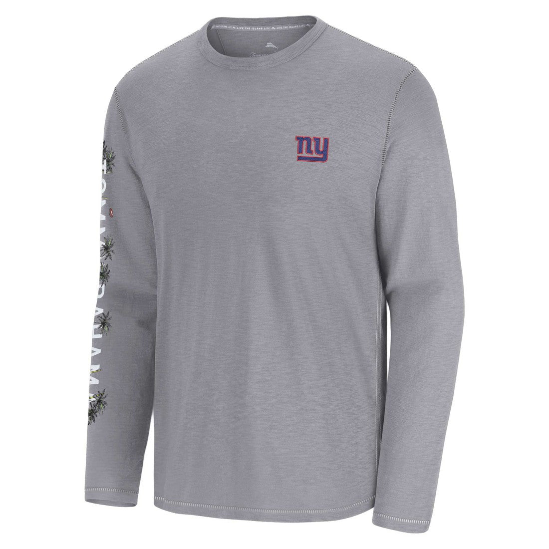 New York Giants Oasis Endzone Lux Long Sleeve T-Shirt Gray - Tommy Bahama