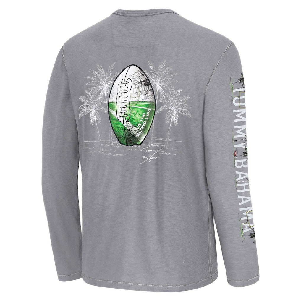 Green Bay Packers Oasis Endzone Lux Long Sleeve T-Shirt Gray - Tommy Bahama