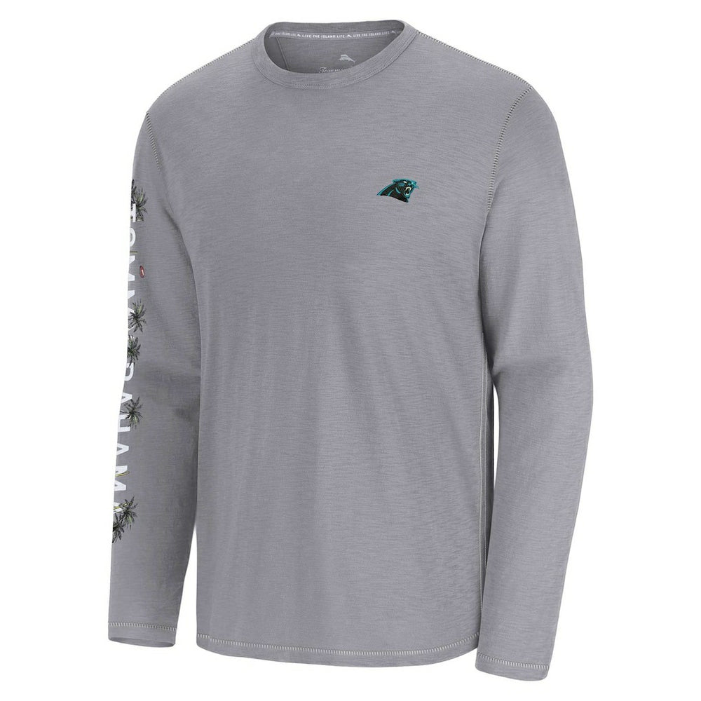Carolina Panthers Oasis Endzone Lux Long Sleeve T-Shirt Gray - Tommy Bahama
