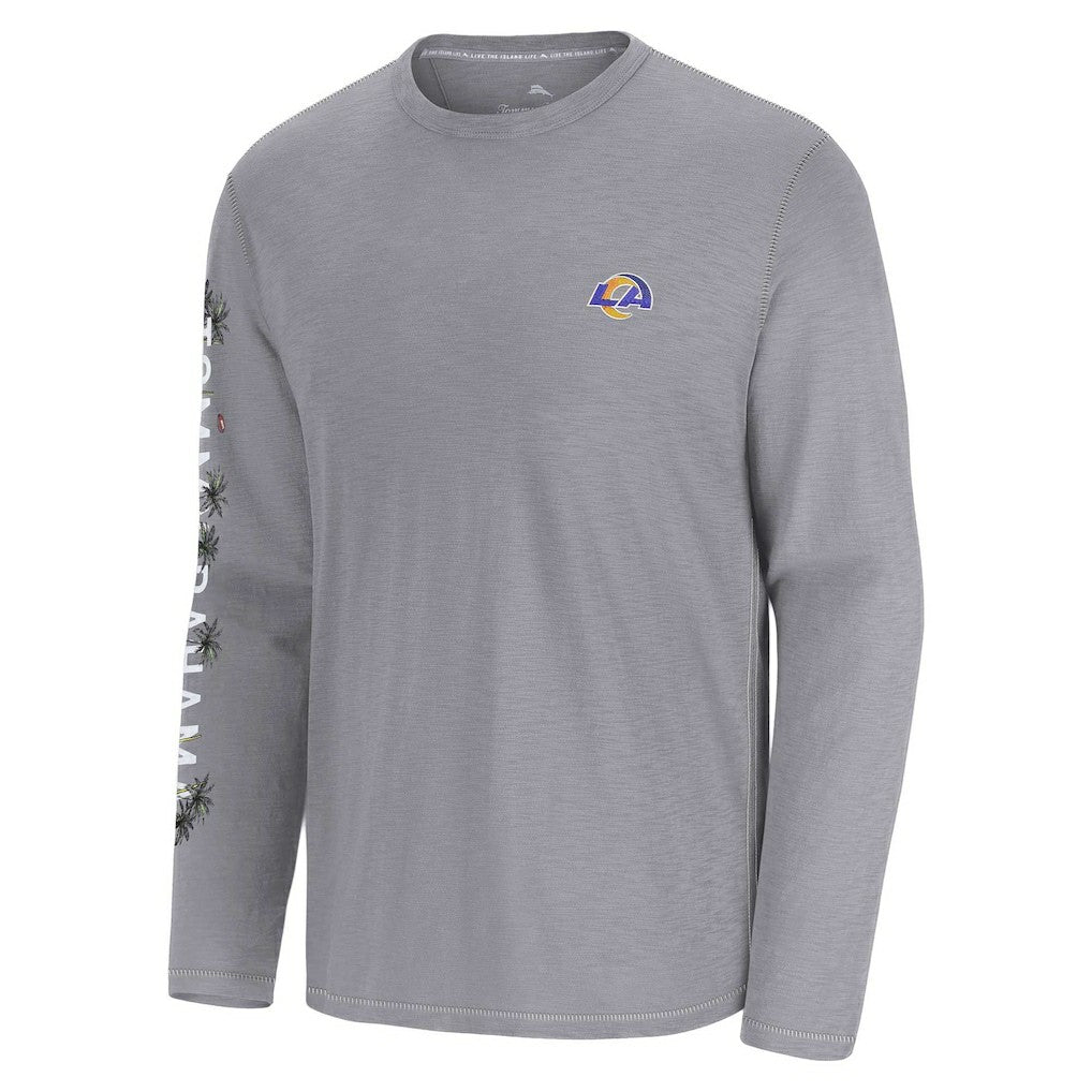 Los Angeles Rams Oasis Endzone Lux Long Sleeve T-Shirt Gray - Tommy Bahama