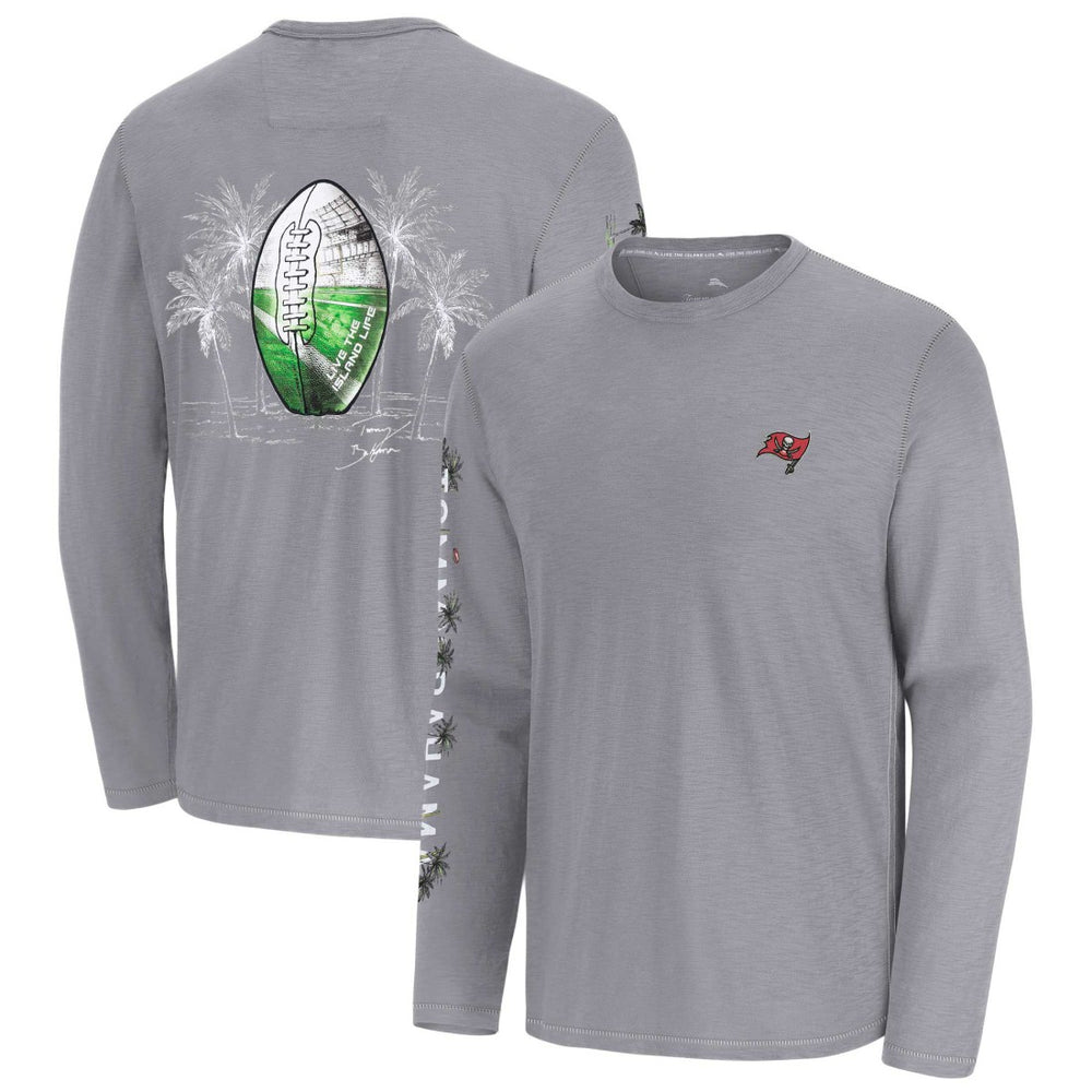 Tampa Bay Buccaneers Oasis Endzone Lux Long Sleeve T-Shirt Gray - Tommy Bahama