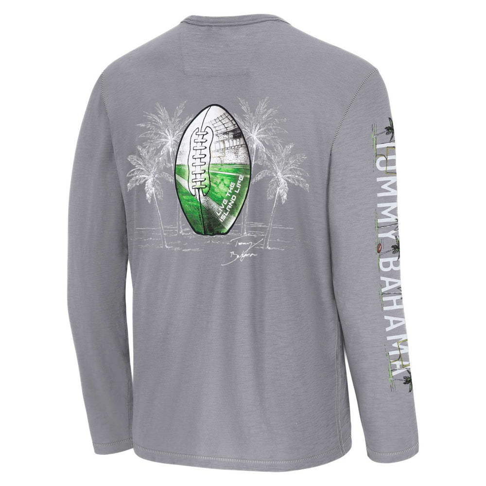 Tampa Bay Buccaneers Oasis Endzone Lux Long Sleeve T-Shirt Gray - Tommy Bahama