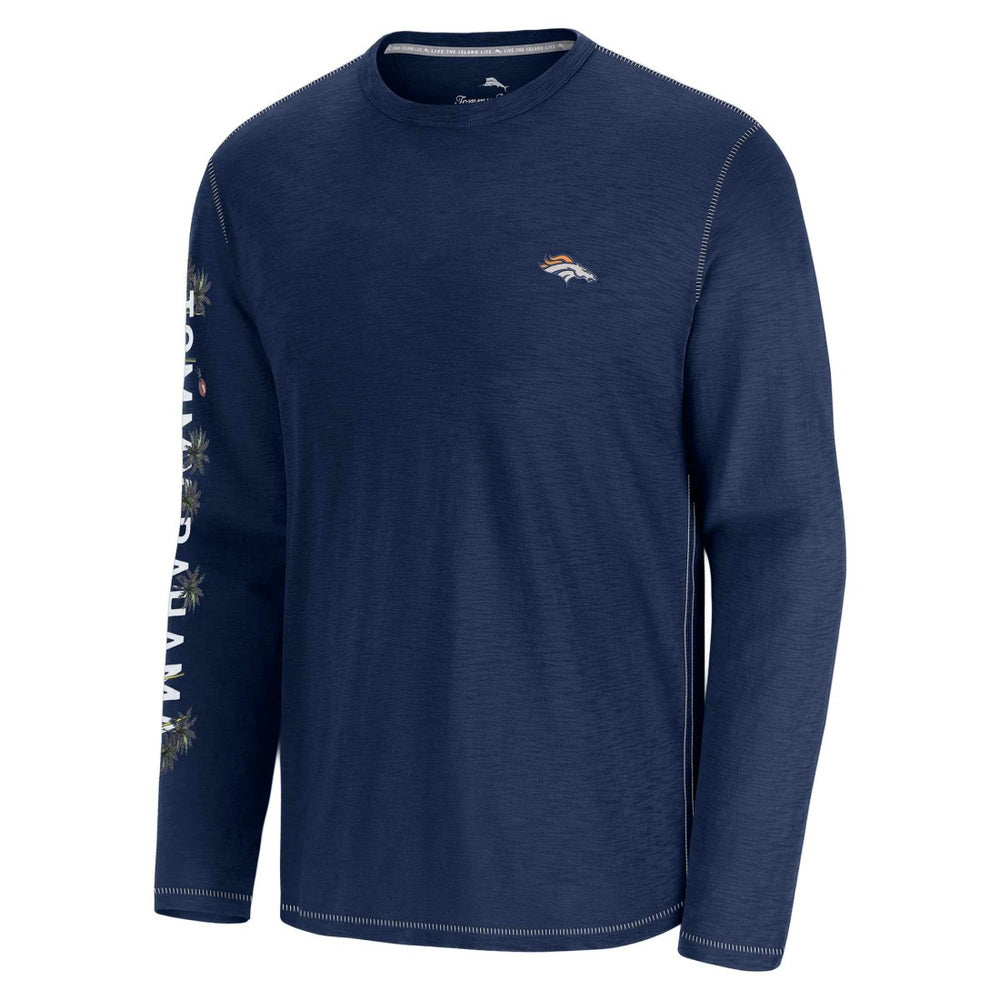Denver Broncos Oasis Endzone Lux Long Sleeve T-Shirt Blue - Tommy Bahama